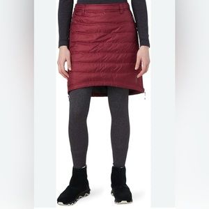 Women's Burgundy Quilted Skirt